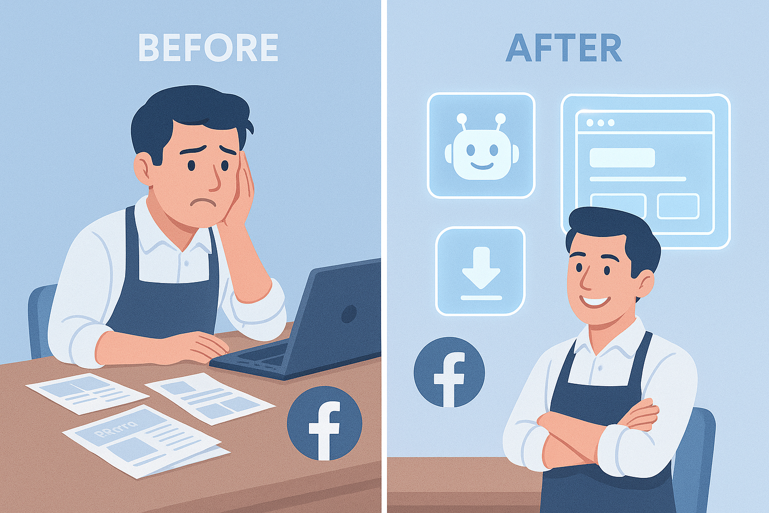 Before and After: Business owner transformation from overwhelmed to AI-optimized